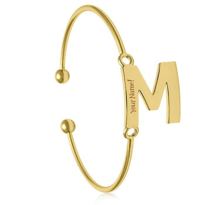 M initial bracelet Outlet